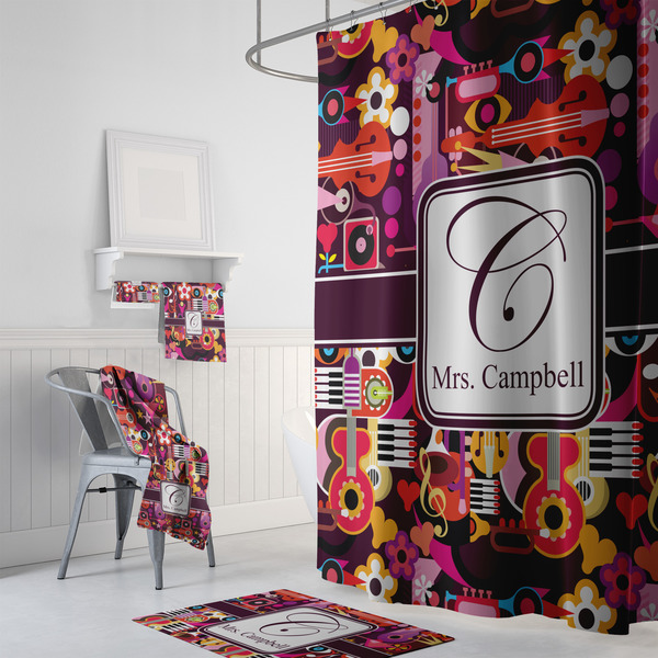 Abstract Music Bath Towel Sets - 3-piece - In Context