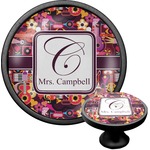 Abstract Music Cabinet Knob (Black) (Personalized)