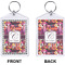 Abstract Music Bling Keychain (Front + Back)