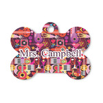 Abstract Music Bone Shaped Dog ID Tag - Small (Personalized)