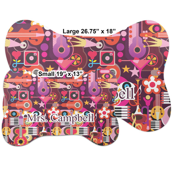 Abstract Music Bone Shaped Mat Comparison