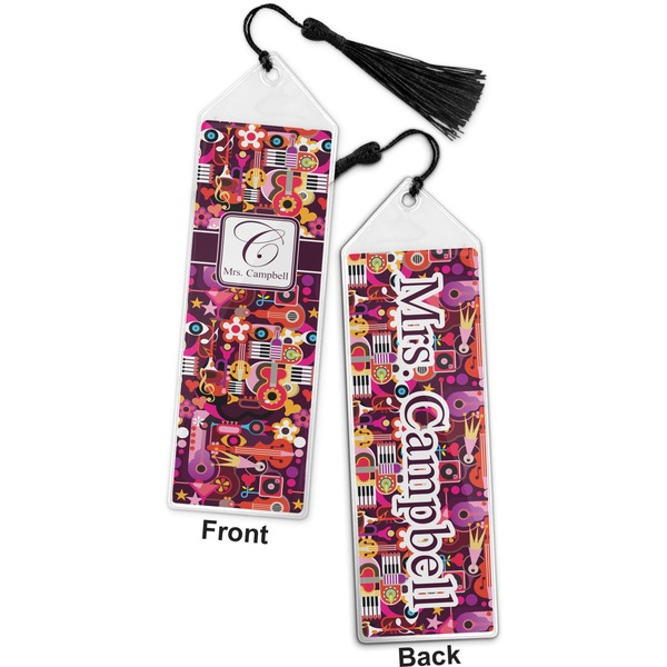 Abstract Music Bookmark with tassel - Front and Back