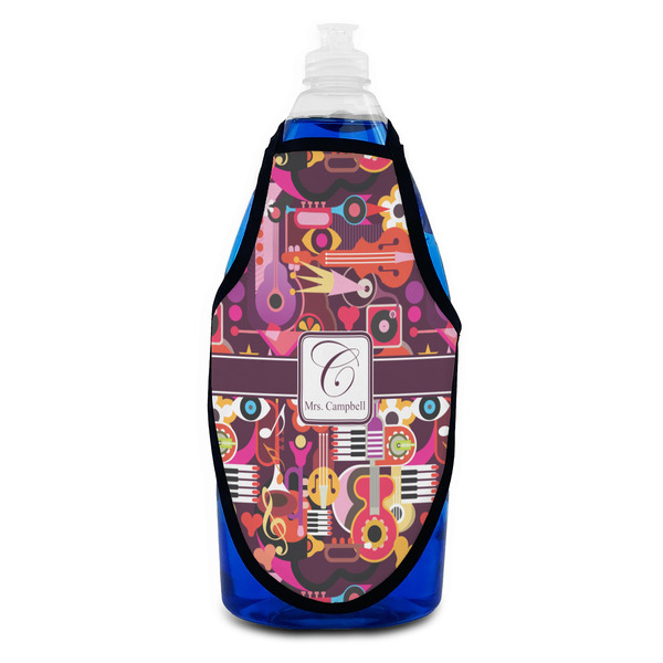Abstract Music Bottle Apron - Soap - FRONT