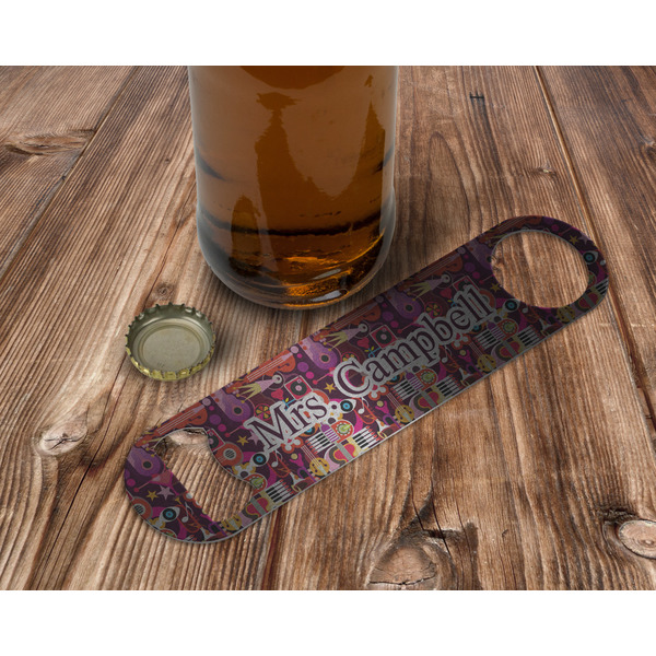 Abstract Music Bottle Opener - In Use