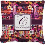 Abstract Music Faux-Linen Throw Pillow 26" (Personalized)