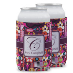 Abstract Music Can Cooler (12 oz) w/ Name and Initial
