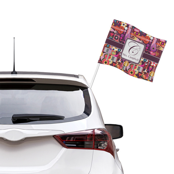 Abstract Music Car Flag - Large - LIFESTYLE