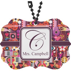 Abstract Music Rear View Mirror Decor (Personalized)