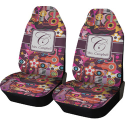 Abstract Music Car Seat Covers (Set of Two) (Personalized)