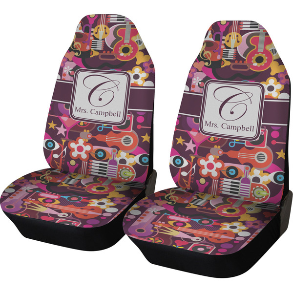 Custom Abstract Music Car Seat Covers (Set of Two) (Personalized)