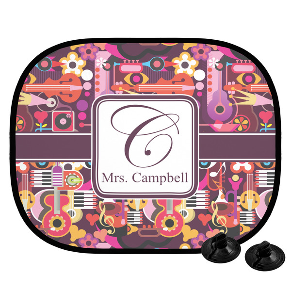 Custom Abstract Music Car Side Window Sun Shade (Personalized)