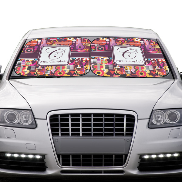 Abstract Music Car Sun Shades - IN CONTEXT