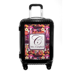 Abstract Music Carry On Hard Shell Suitcase (Personalized)