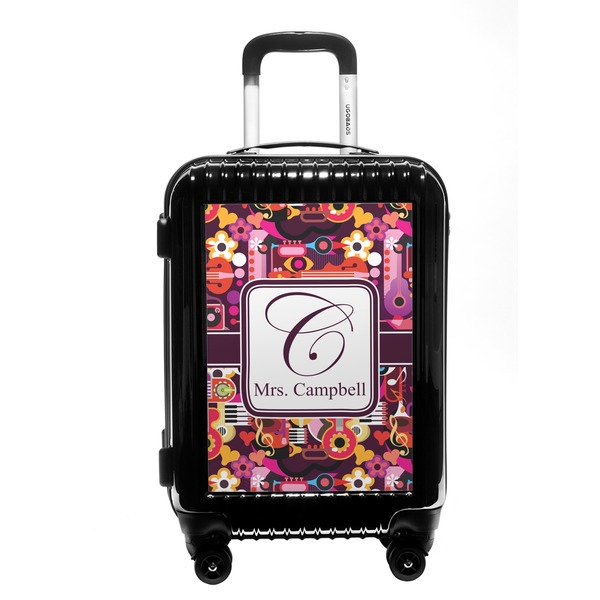 Custom Abstract Music Carry On Hard Shell Suitcase (Personalized)