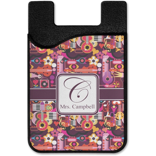 Abstract Music Cell Phone Credit Card Holder