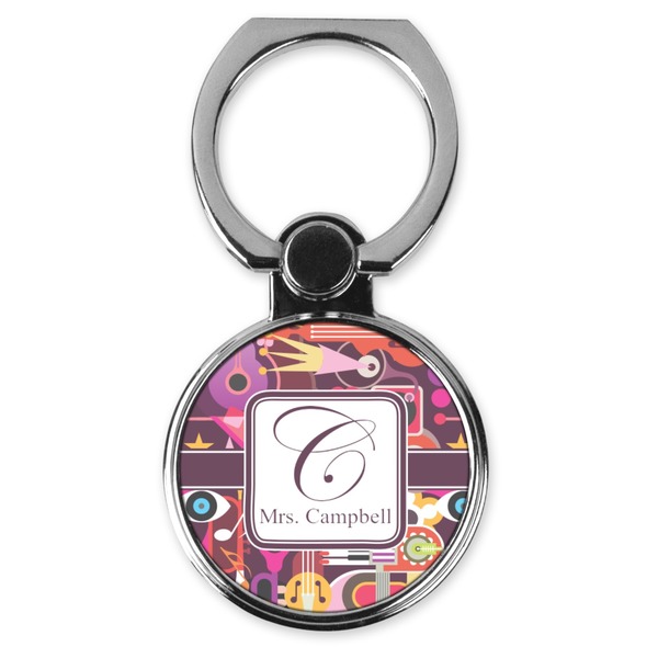 Custom Abstract Music Cell Phone Ring Stand & Holder (Personalized)