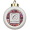 Abstract Music Ceramic Ball Ornament (Personalized)