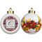 Abstract Music Ceramic Christmas Ornament - Poinsettias (APPROVAL)