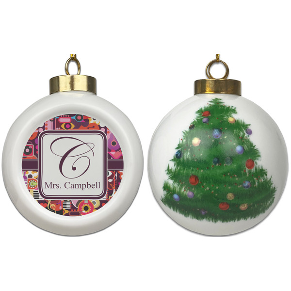 Abstract Music Ceramic Christmas Ornament - X-Mas Tree (APPROVAL)