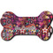Abstract Music Ceramic Flat Ornament - Bone Front & Back Double Print