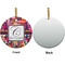Abstract Music Ceramic Flat Ornament - Circle Front & Back (APPROVAL)