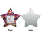 Abstract Music Ceramic Flat Ornament - Star Front & Back (APPROVAL)