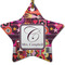 Abstract Music Ceramic Flat Ornament - Star (Front)