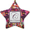 Abstract Music Star Ceramic Ornament w/ Name and Initial
