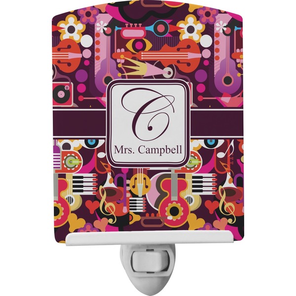 Custom Abstract Music Ceramic Night Light (Personalized)