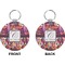 Abstract Music Circle Keychain (Front + Back)