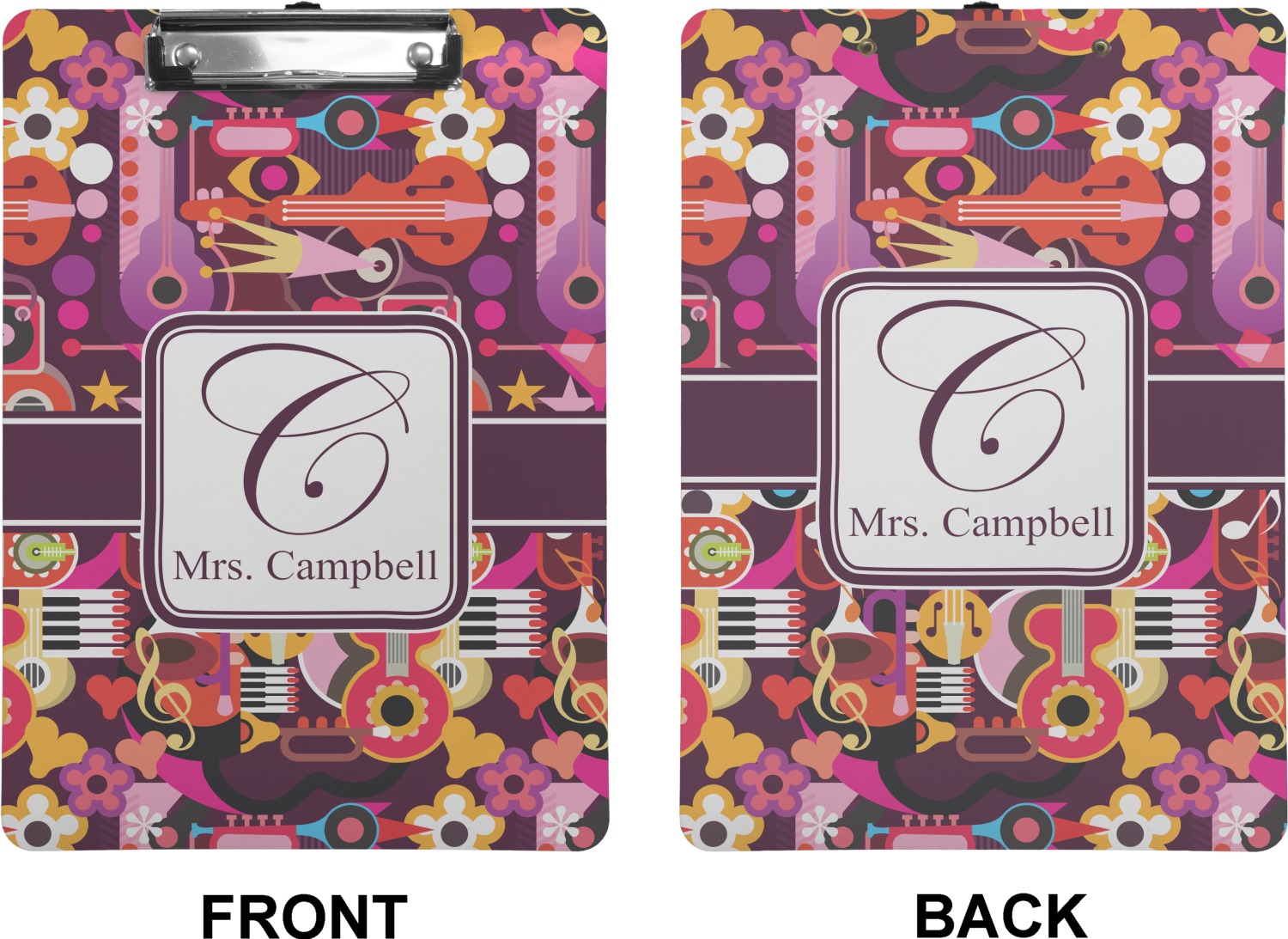Abstract Music Clipboard (Personalized) YouCustomizeIt