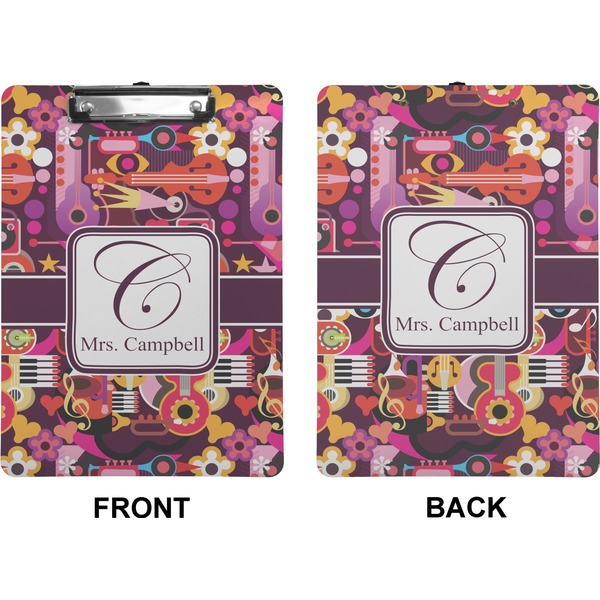 Abstract Music Clipboard (Letter) (Front + Back)