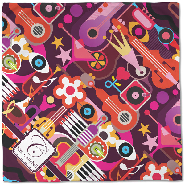 Abstract Music Cloth Napkins - Personalized Dinner (Full Open)