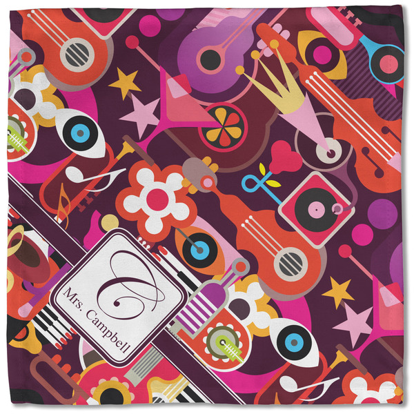 Abstract Music Cloth Napkins - Personalized Lunch (Single Full Open)