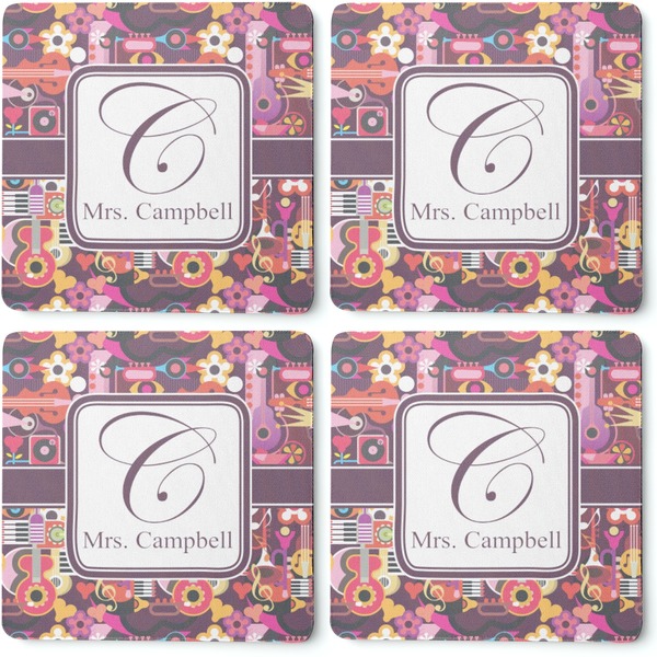 Abstract Music Coaster Rubber Back - Apvl