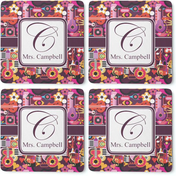 Abstract Music Coaster Rubber Back - Apvl