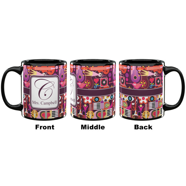 Abstract Music Coffee Mug - 11 oz - Black APPROVAL