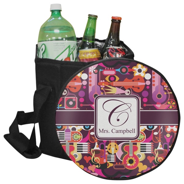 Custom Abstract Music Collapsible Cooler & Seat (Personalized)