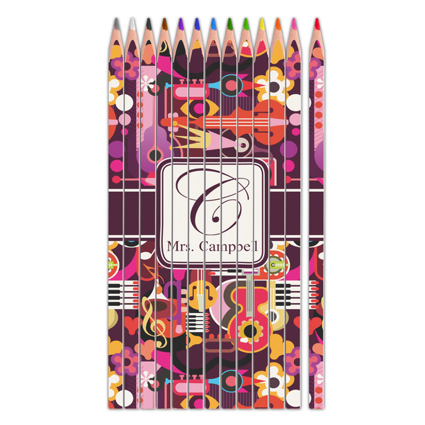 Custom Abstract Music Colored Pencils (Personalized)
