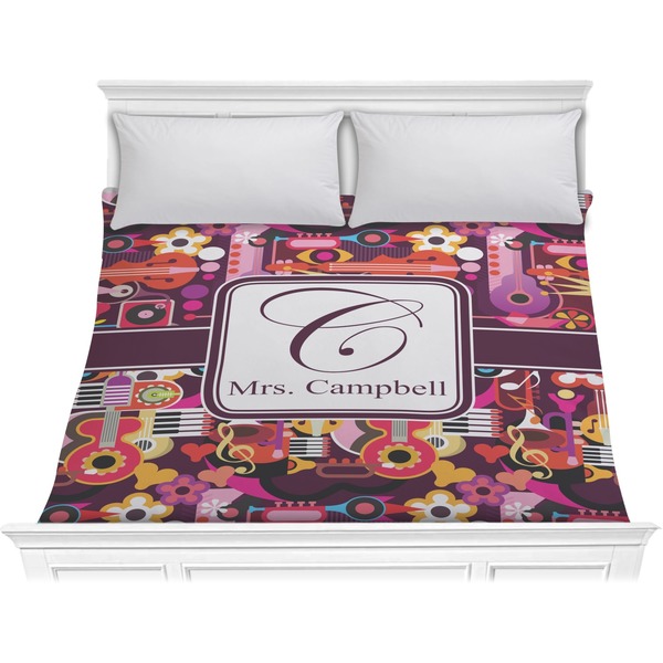 Custom Abstract Music Comforter - King (Personalized)