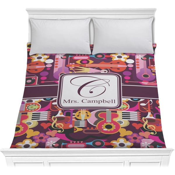 Custom Abstract Music Comforter - Full / Queen (Personalized)