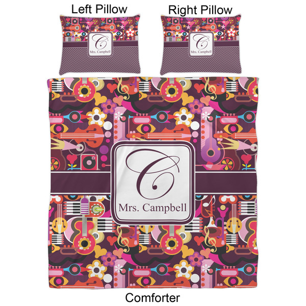 Abstract Music Comforter Set - Queen - Approval
