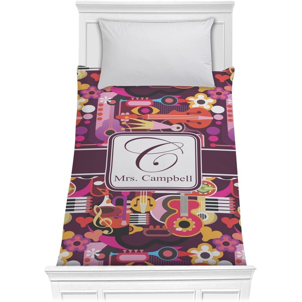 Custom Abstract Music Comforter - Twin (Personalized)