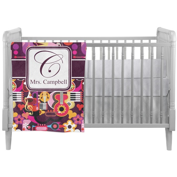 Custom Abstract Music Crib Comforter / Quilt (Personalized)