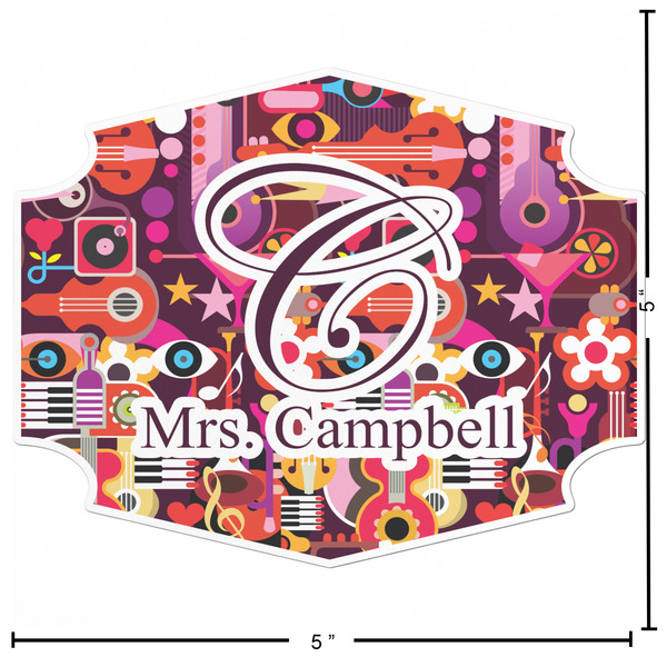 Abstract Music Custom Shape Iron On Patches - L - APPROVAL