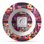 Abstract Music Plastic Bowl - Microwave Safe - Composite Polymer (Personalized)