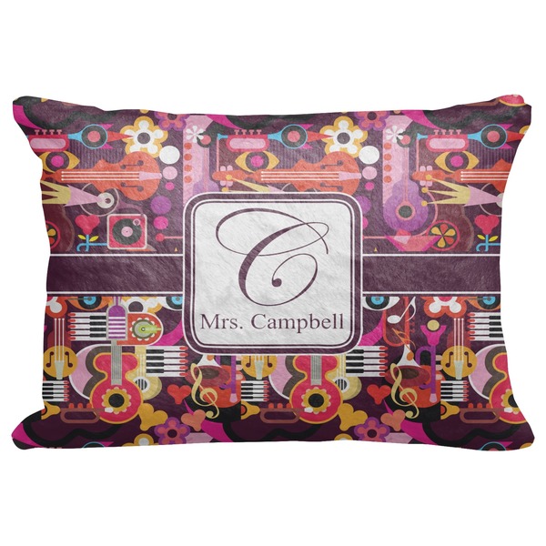 Custom Abstract Music Decorative Baby Pillowcase - 16"x12" (Personalized)