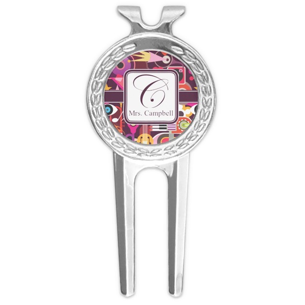Custom Abstract Music Golf Divot Tool & Ball Marker (Personalized)