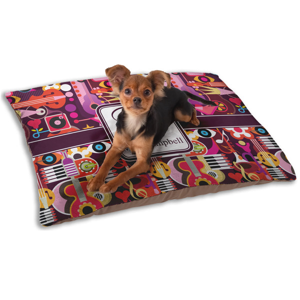 Abstract Music Dog Bed - Small LIFESTYLE
