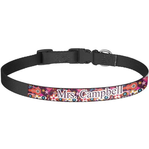 Custom Abstract Music Dog Collar - Large (Personalized)
